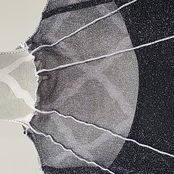 LunaChix Sparkly Black Open Stitch Dress - Picture 3 of 10